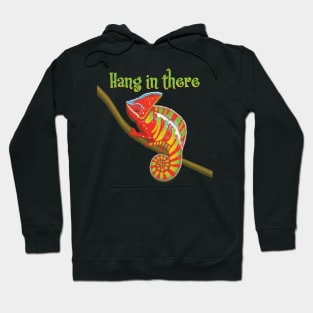 Hang in there - colourful chameleon Hoodie